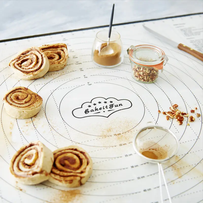 Extra Large Pastry Mat with dough and ingredients