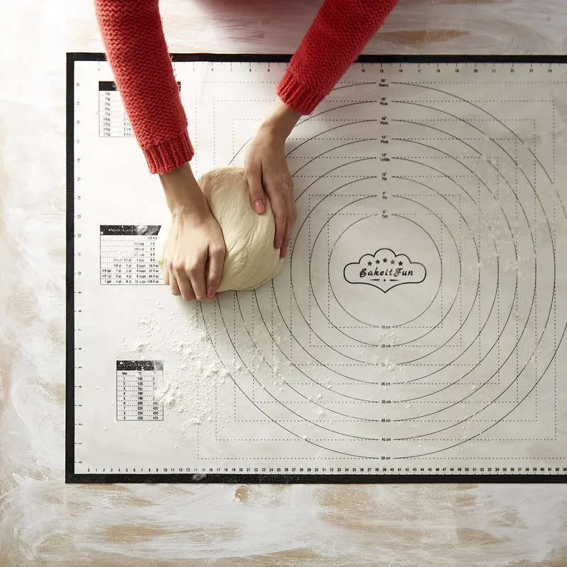 XX-Large Pastry Mat with dough and ingredients