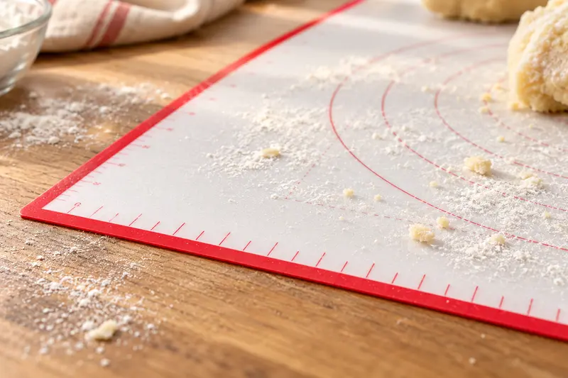 Printed rulers and circles up close